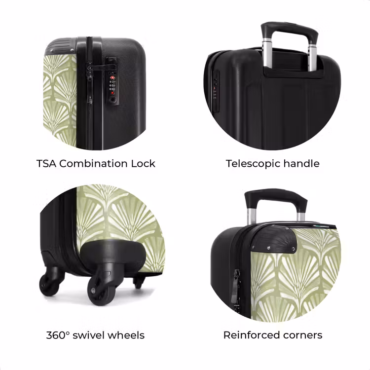 Suitcase - Salvia - Ginkgo Biloba - Fan - Pattern — 8