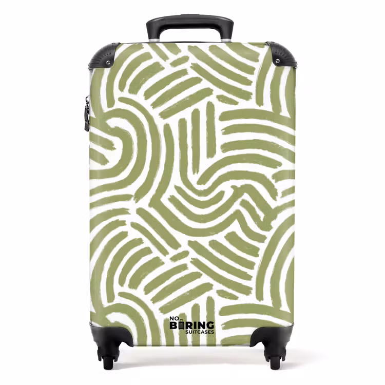 Suitcase - Salvia Green - Abstract - Arches - Hand-drawn - Pattern — 1