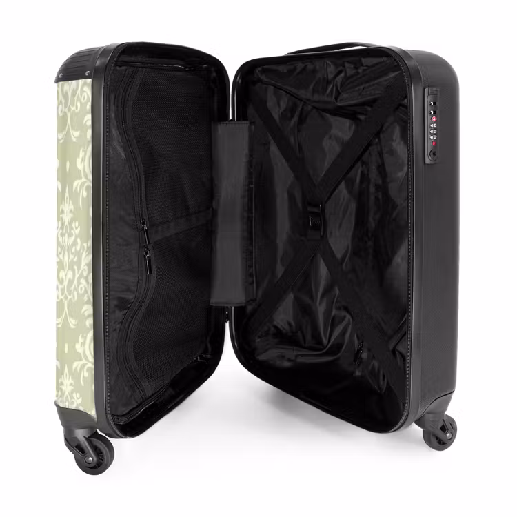 Suitcase - Salvia Green - Baroque - Damask - Ornament - Pattern — 5
