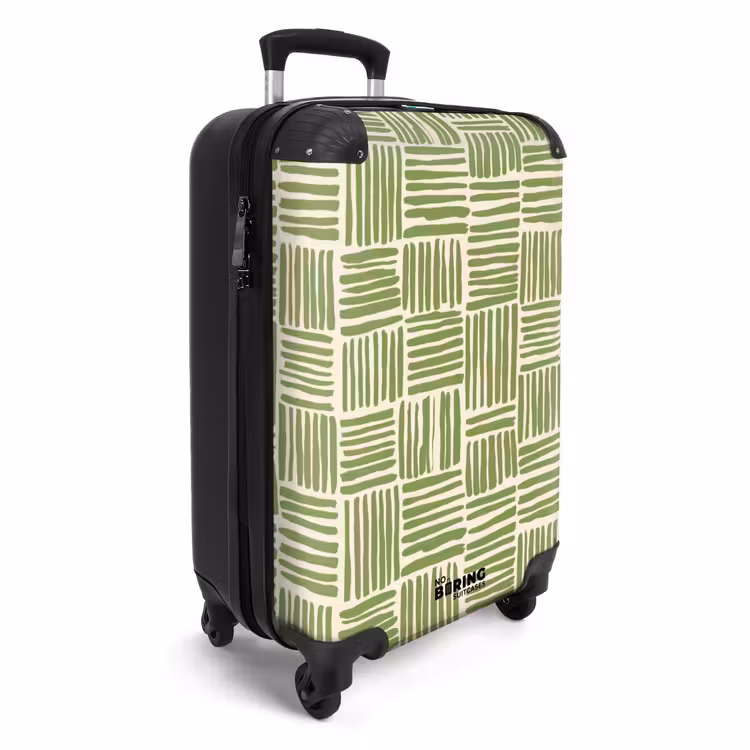 Suitcase - Salvia Green - Blocks - Hand-drawn - Pattern — 2
