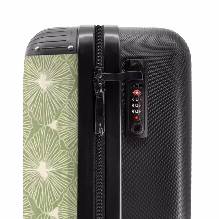 Suitcase - Salvia Green - Botanical - Diamonds - Organic - Pattern — 6