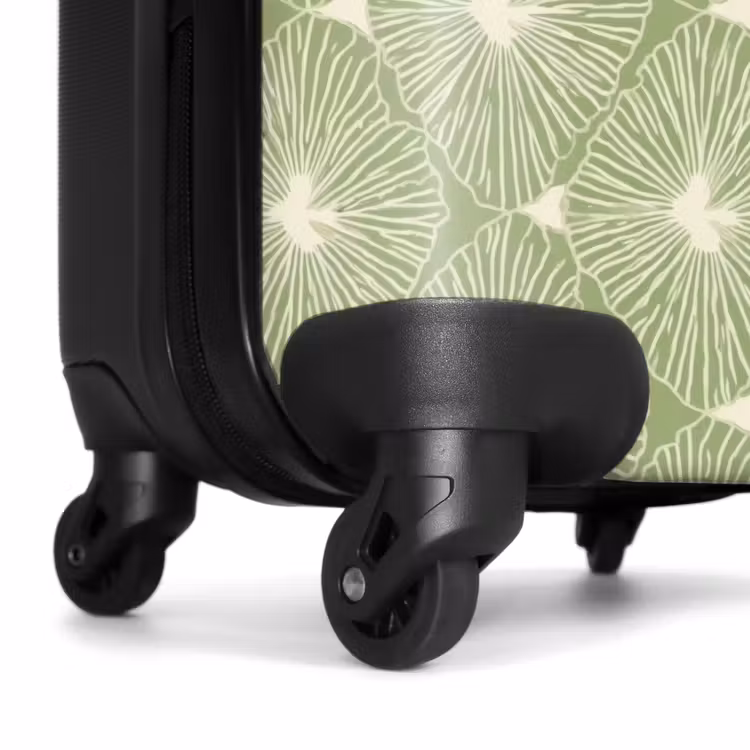Suitcase - Salvia Green - Botanical - Diamonds - Organic - Pattern — 7