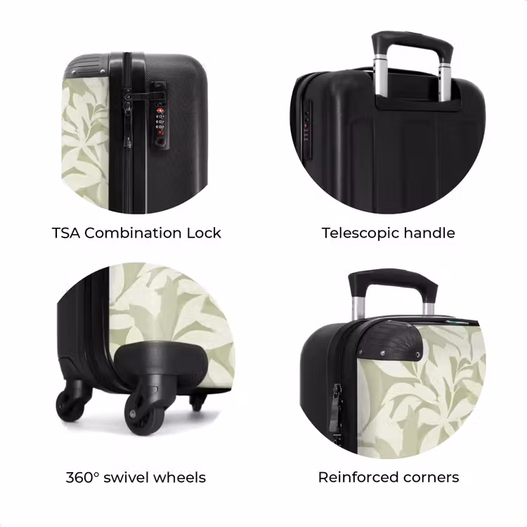 Suitcase - Salvia Green - Botanical - Minimalist - Pattern — 8