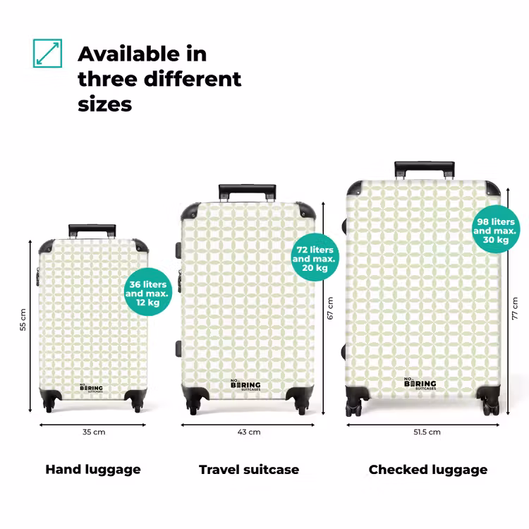 Suitcase - Salvia Green - Geometric - Circles - Pattern — 3