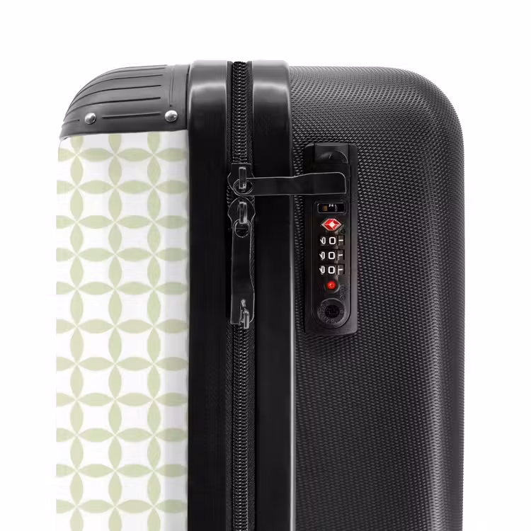 Suitcase - Salvia Green - Geometric - Circles - Pattern — 6