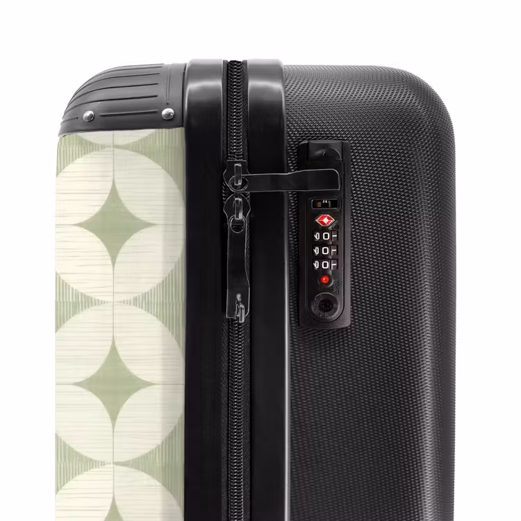 Suitcase - Salvia Green - Geometric - Retro — 6