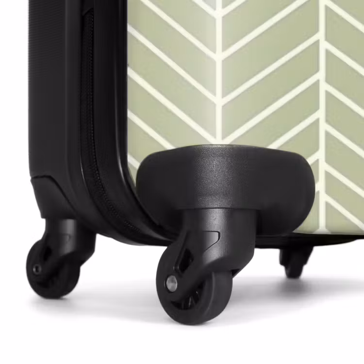 Suitcase - Salvia Green - Herringbone - Geometric - Pattern — 7