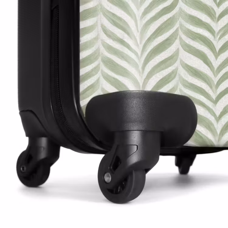 Suitcase - Salvia Green - Herringbone - Organic - Brush Strokes - Pattern — 7