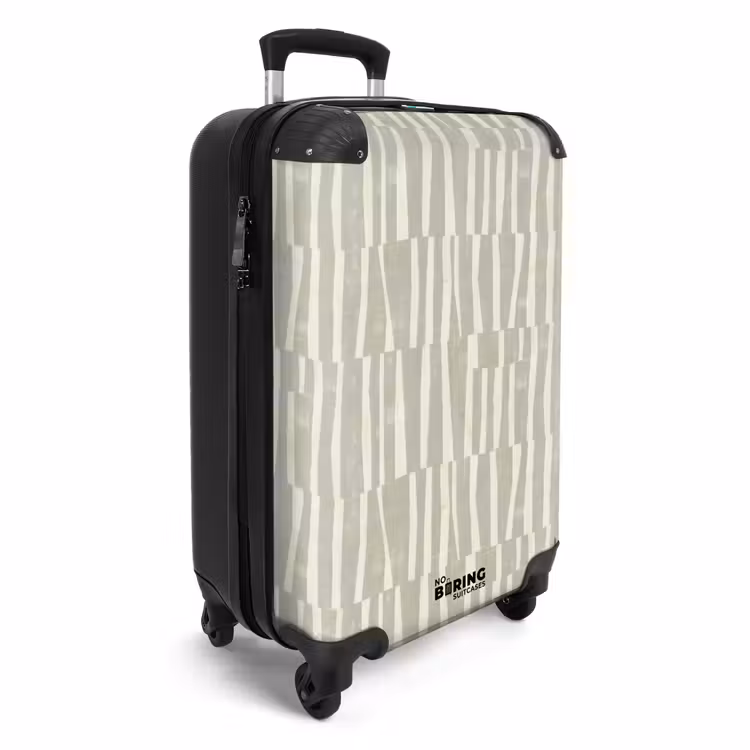 Suitcase - Salvia Green - Stripes - Geometric - Texture - Pattern — 2