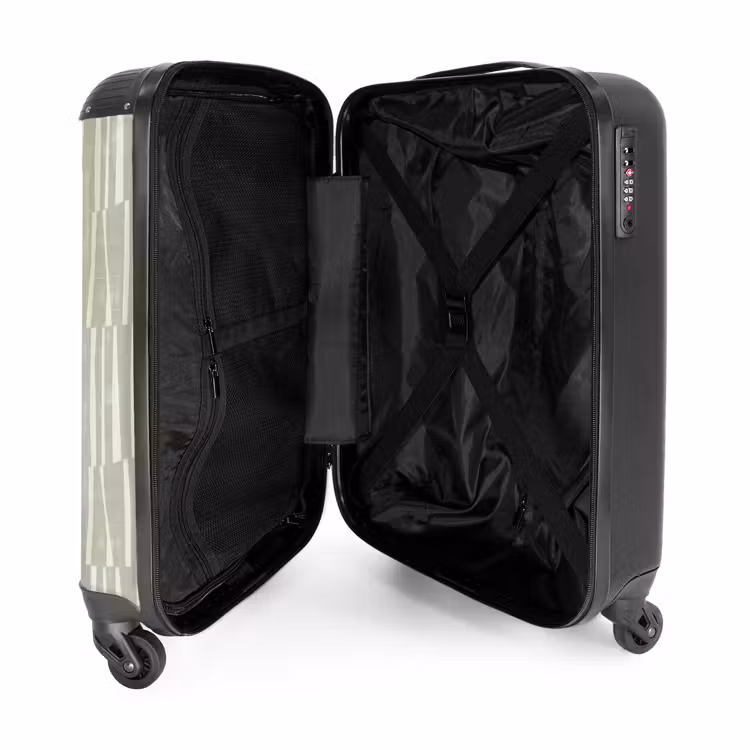Suitcase - Salvia Green - Stripes - Geometric - Texture - Pattern — 5