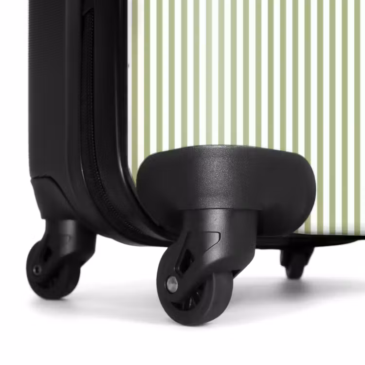 Suitcase - Salvia Green - Stripes - Minimalist - Pattern — 7