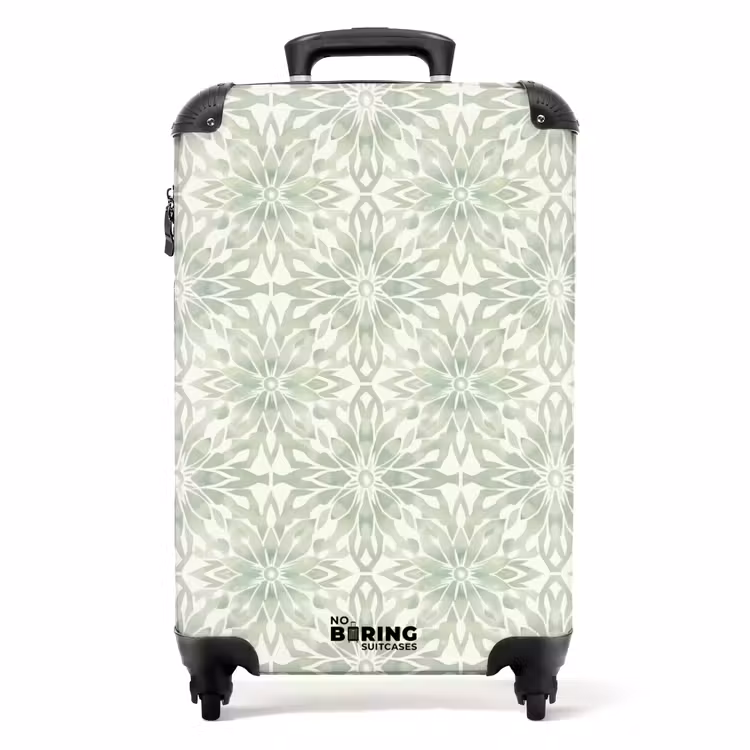 Suitcase - Salvia Green - Symmetrical - Mandala - Ornament - Pattern — 1