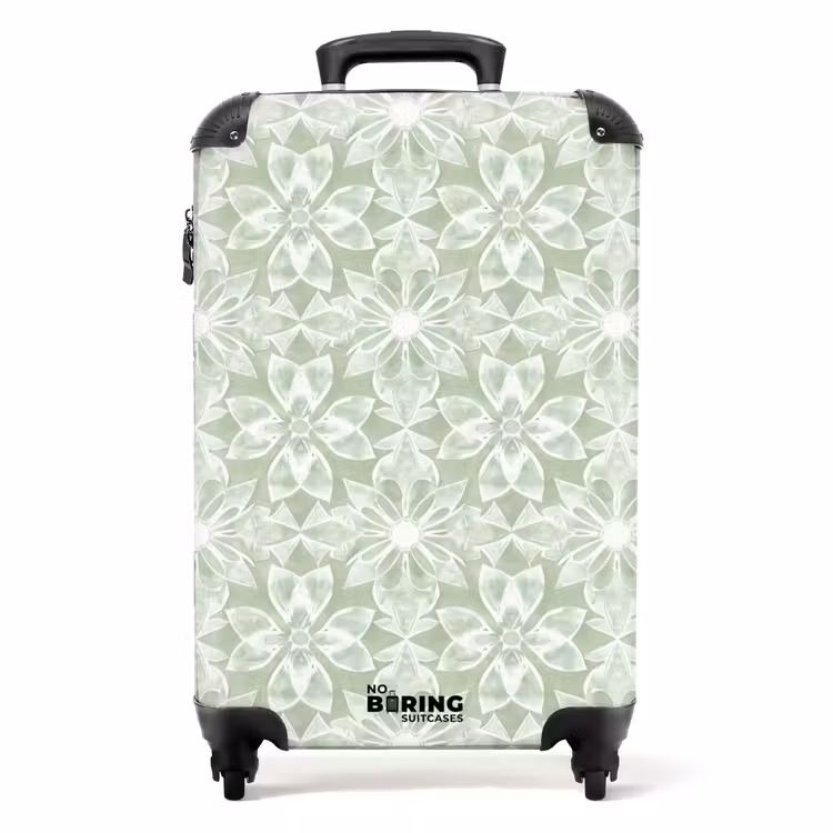 Suitcase - Salvia Green - Symmetrical - Mandala - Ornament - Pattern — 1