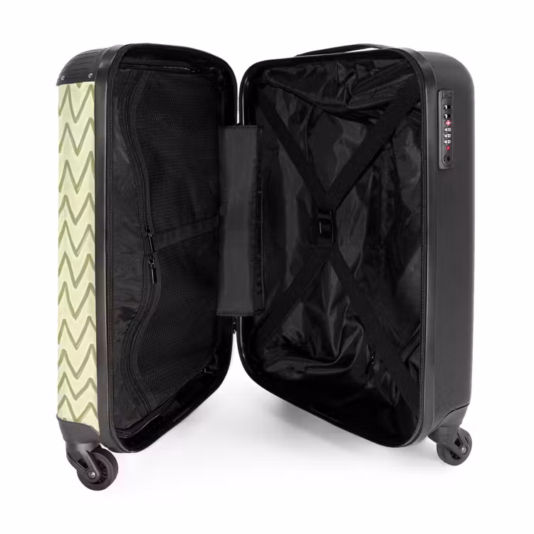 Suitcase - Salvia Green - Zigzag - Hand-drawn - Pattern — 5
