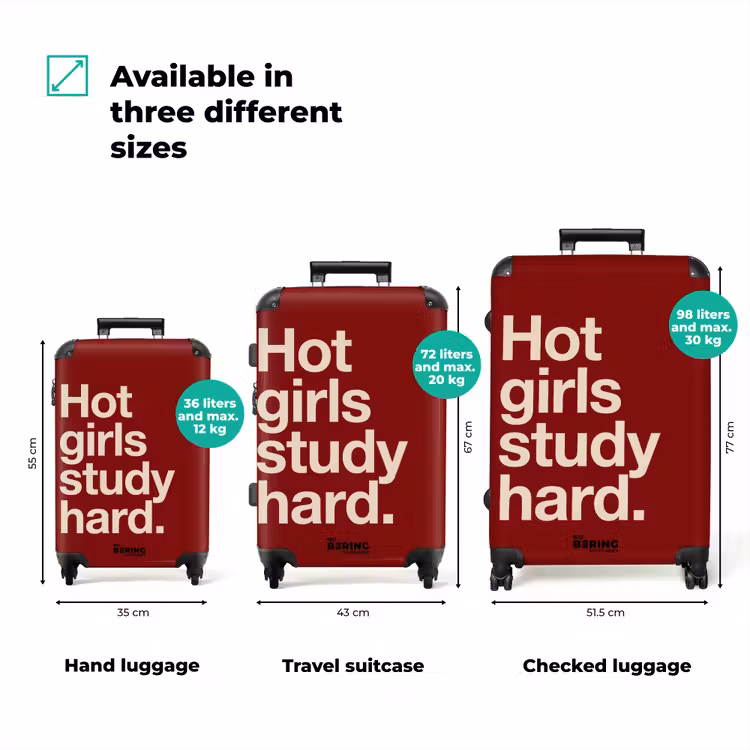 Suitcase - Text - Study - Motivation - Modern - Red — 1