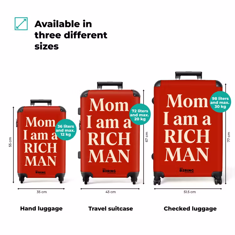 Suitcase - Text - Wealth - Motivation - Red - Modern — 1