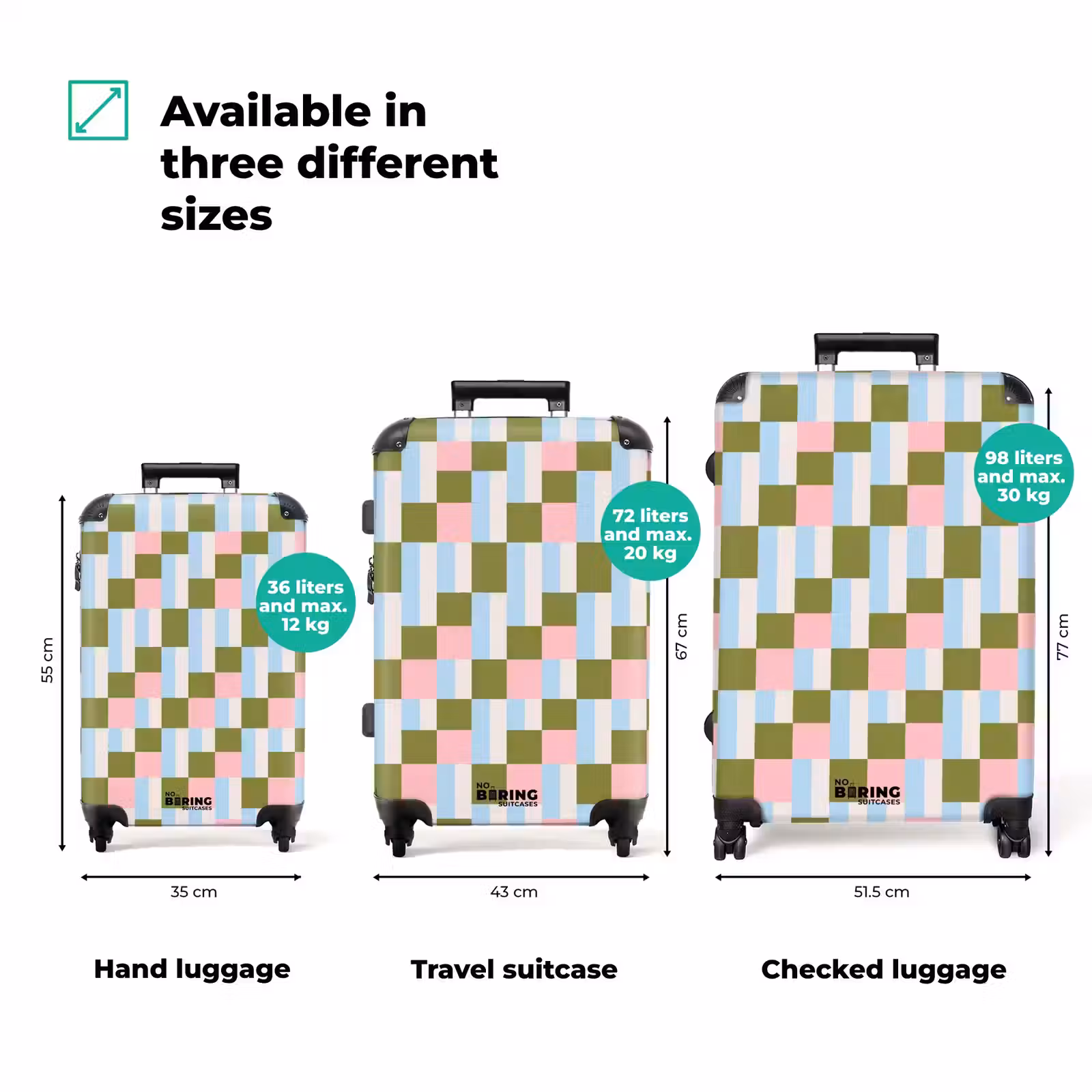 Suitcase - Pattern - Geometric - Abstract - Colorful - Modern — 1