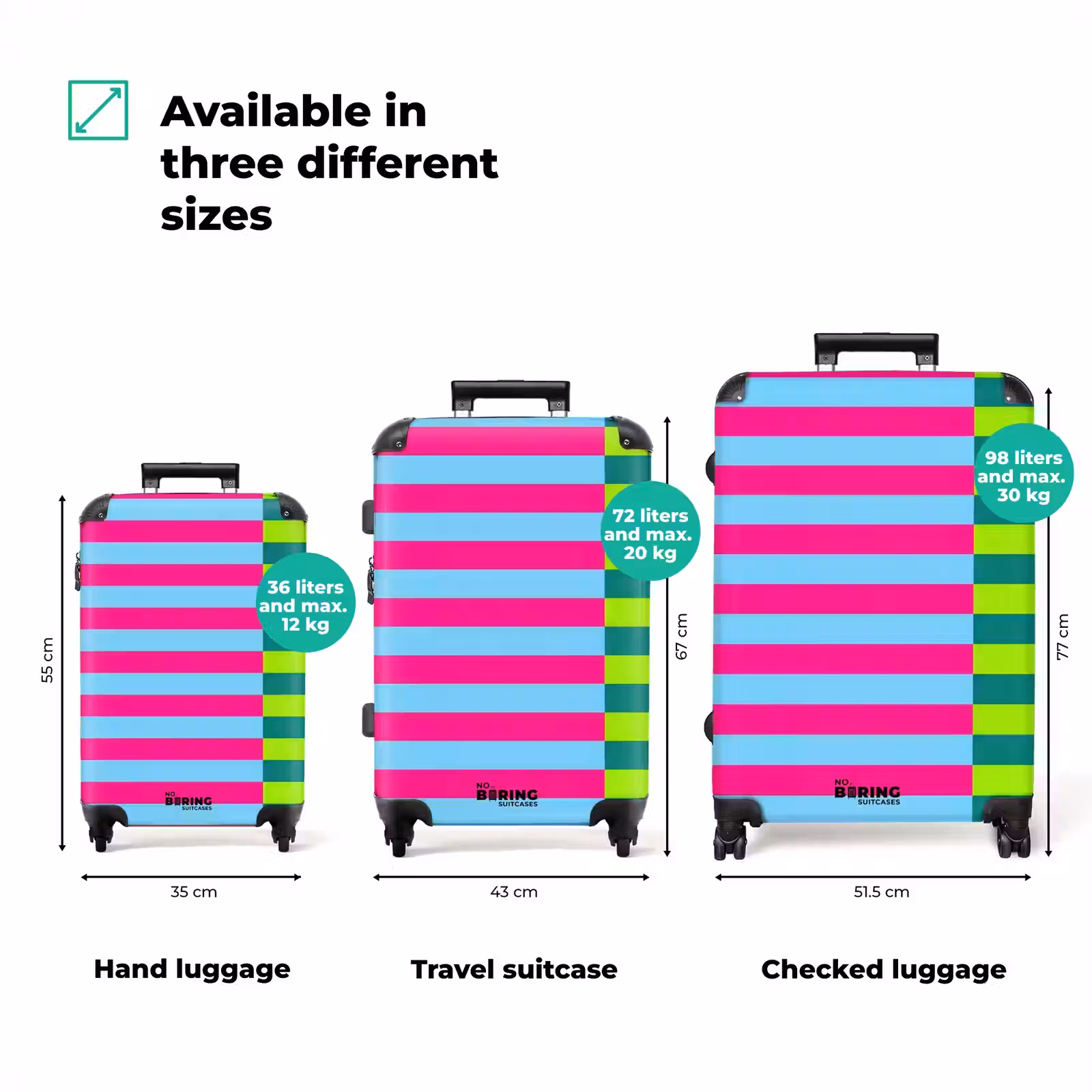 Suitcase - Pattern - Stripes - Modern - Abstract - Colorful — 1