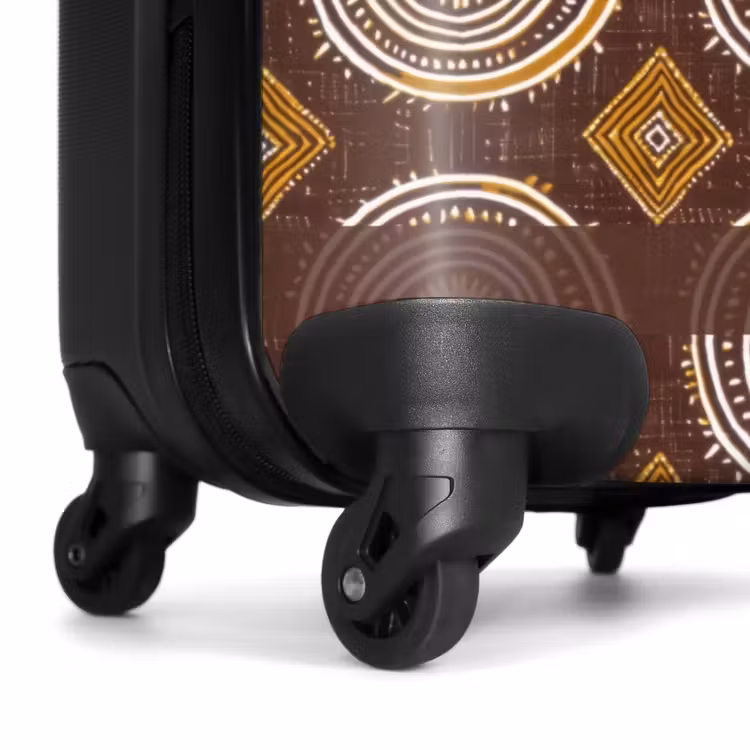 Suitcase - Chocolate Brown - Ethnic - Tribal - Circles - Pattern — 7