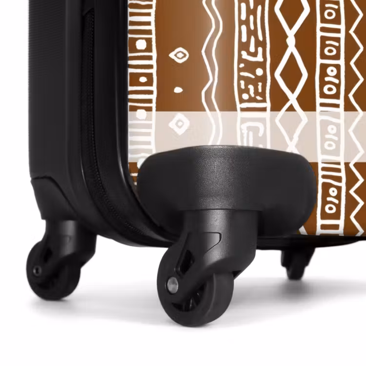 Suitcase - Chocolate Brown - Ethnic - Tribal - Pattern — 7