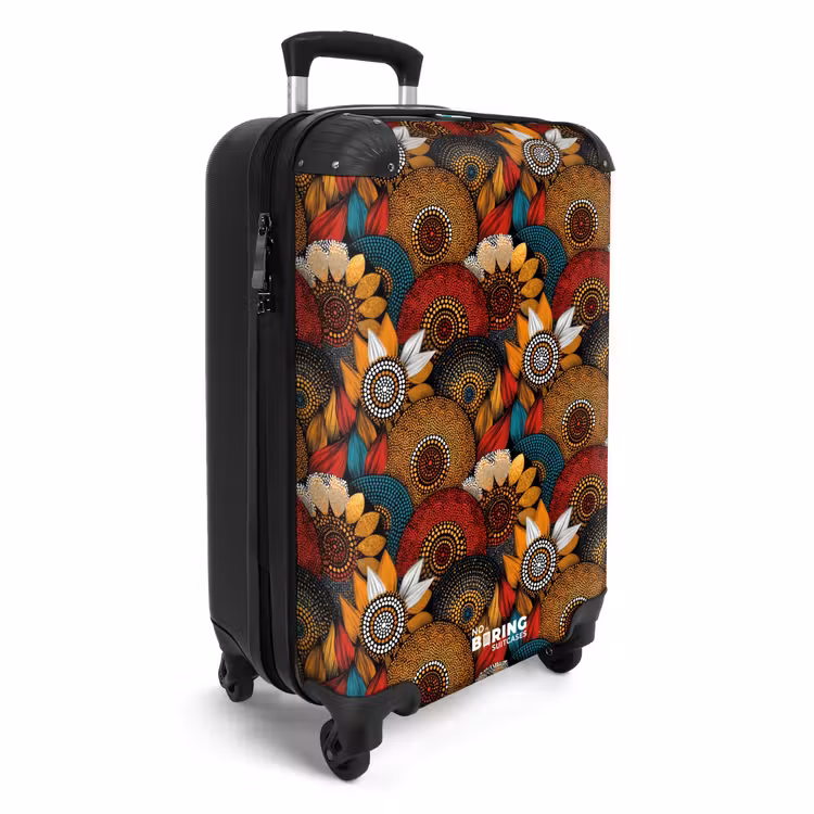 Suitcase - Colorful - Aboriginal - Dot Painting - Botanical - Pattern — 2