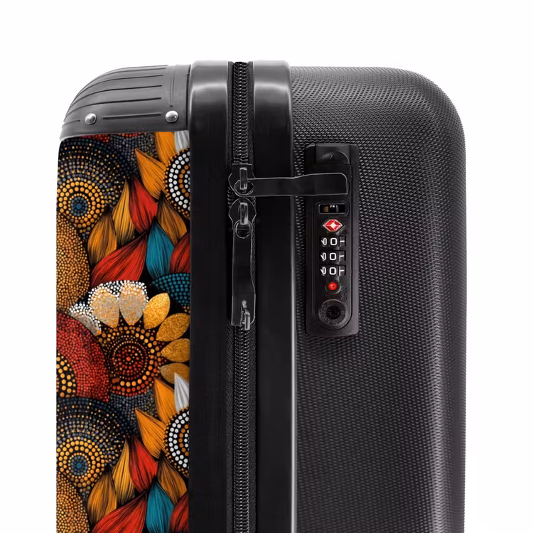 Suitcase - Colorful - Aboriginal - Dot Painting - Botanical - Pattern — 6