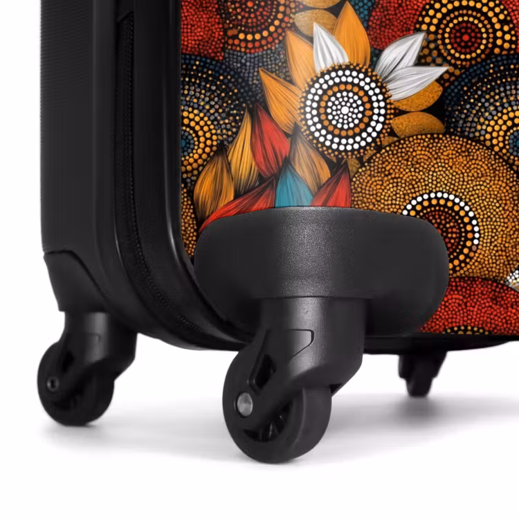 Suitcase - Colorful - Aboriginal - Dot Painting - Botanical - Pattern — 7