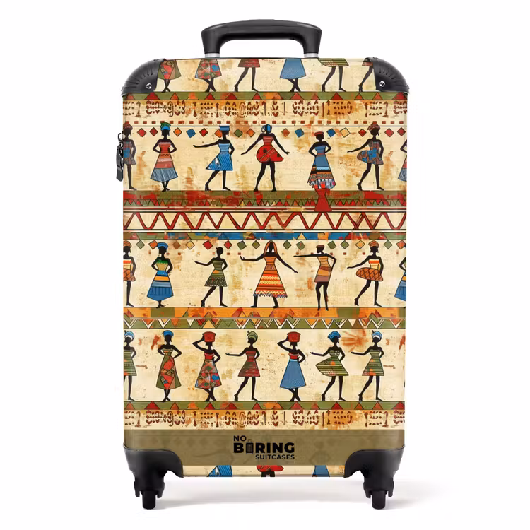 Suitcase - Colorful - African - Ethnic - Dancing Women - Pattern — 1