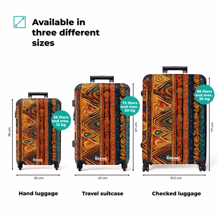 Suitcase - Colorful - Ethnic - Folkloric - Patterned — 3