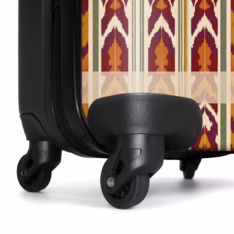 Suitcase - Ikat - Bordeaux Red - Ethnic - Pattern — 7