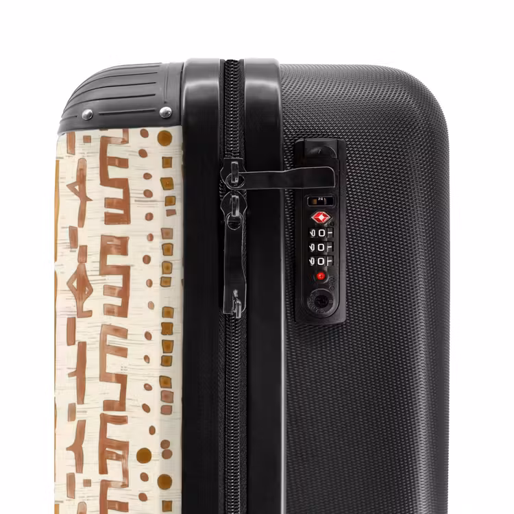Suitcase - Ochre Yellow - Ethnic - Handcrafted - Pattern — 6