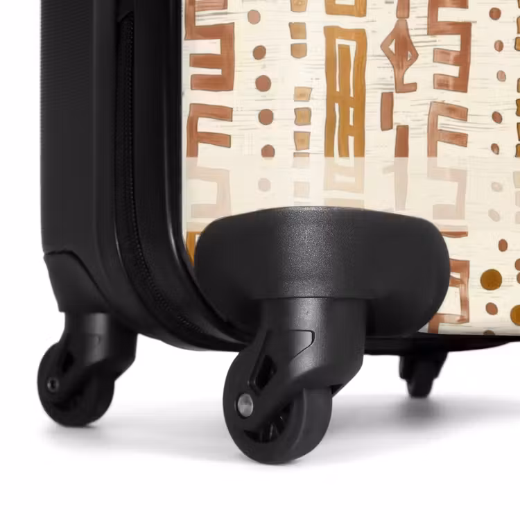 Suitcase - Ochre Yellow - Ethnic - Handcrafted - Pattern — 7