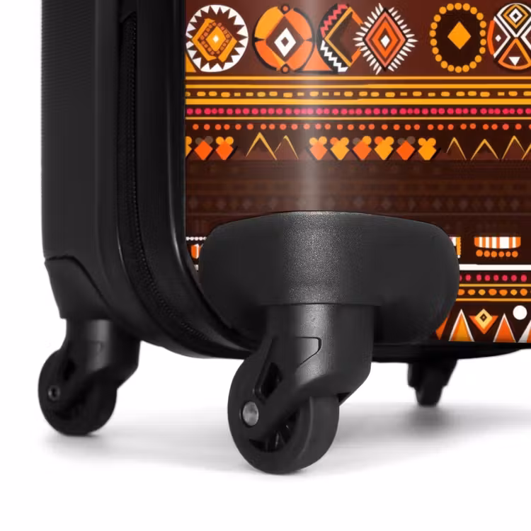 Suitcase - Orange - Ethnic - Tribal - Geometric - Pattern — 7