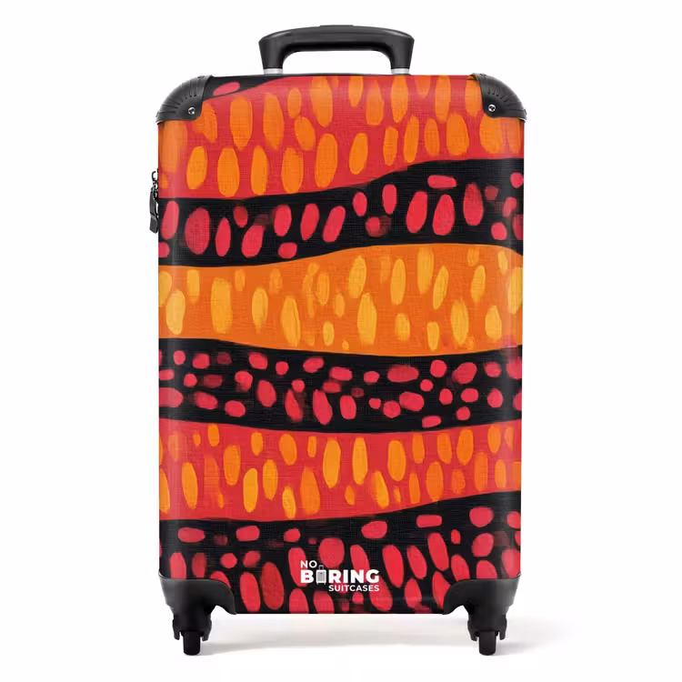 Suitcase - Orange - Pink - Expressive - Pattern — 1