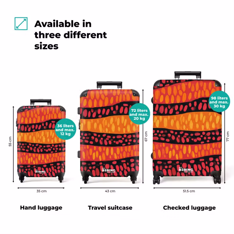 Suitcase - Orange - Pink - Expressive - Pattern — 3