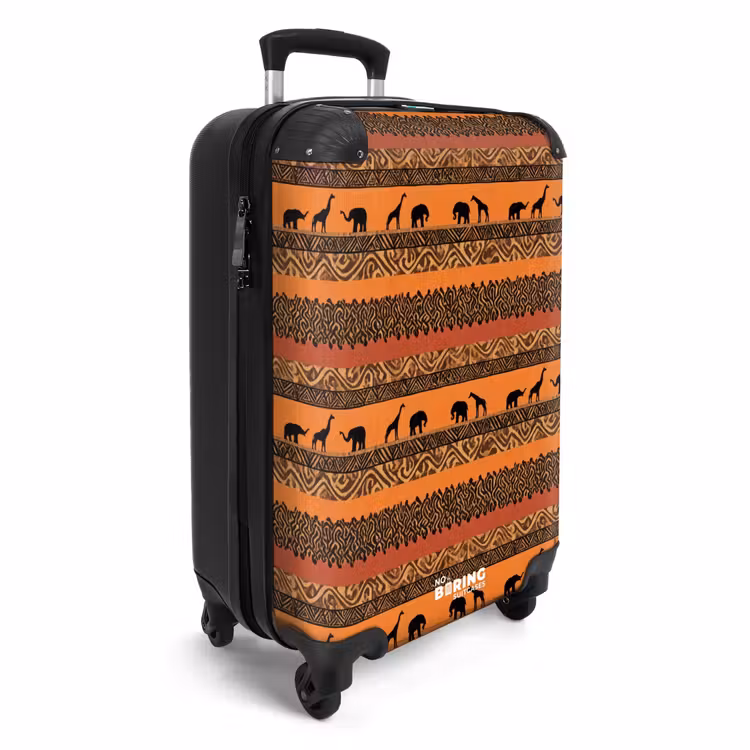 Suitcase - Orange - Safari - Afrikaans - Animals - Pattern — 2