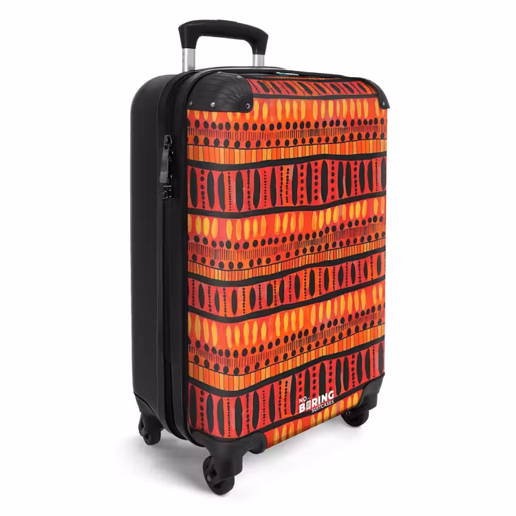 Suitcase - Red - Orange - Ethnic - Expressive - Pattern — 2