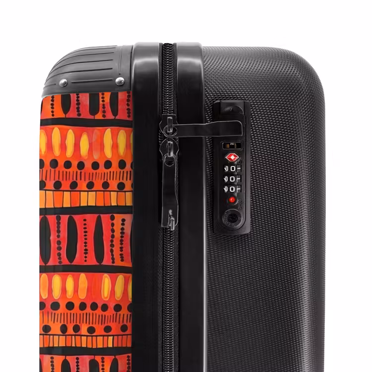 Suitcase - Red - Orange - Ethnic - Expressive - Pattern — 6