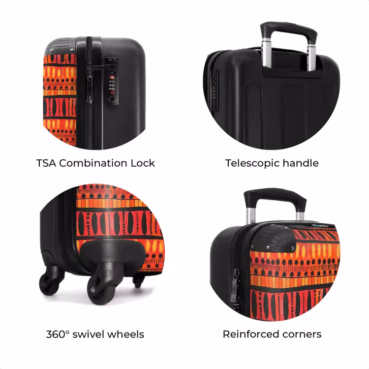 Suitcase - Red - Orange - Ethnic - Expressive - Pattern — 8