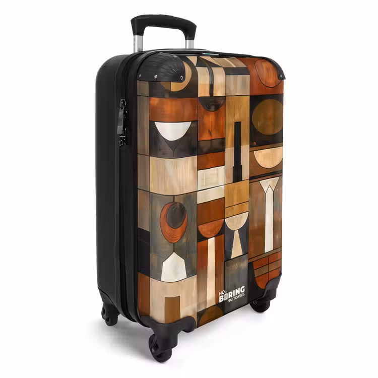 Suitcase - Terracotta - Geometric - Mid-Century - Pattern — 2