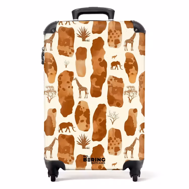 Suitcase - Terracotta - Safari - Animals - Pattern — 1