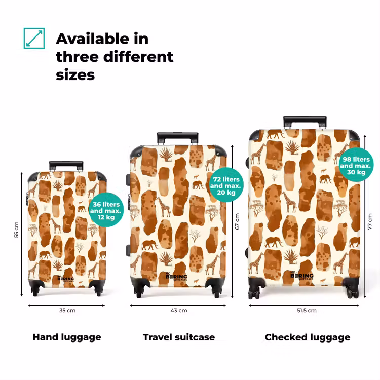 Suitcase - Terracotta - Safari - Animals - Pattern — 3