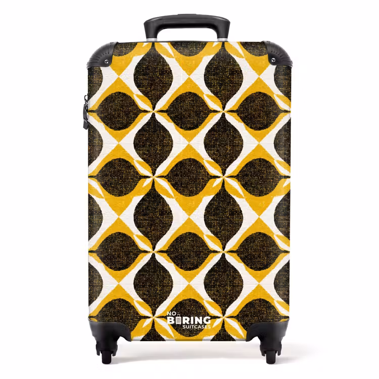 Suitcase - Yellow - Black - Geometric - Retro - Texture — 1
