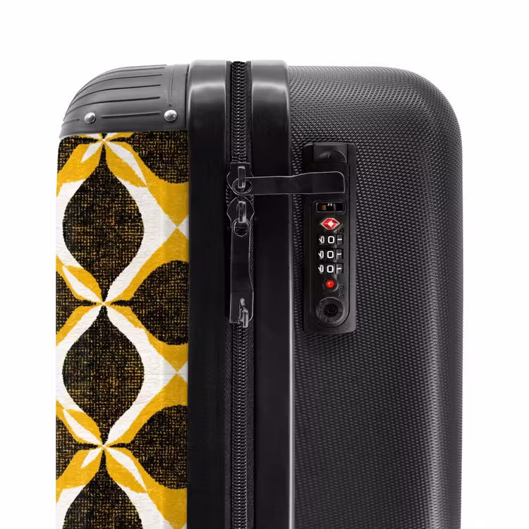 Suitcase - Yellow - Black - Geometric - Retro - Texture — 6
