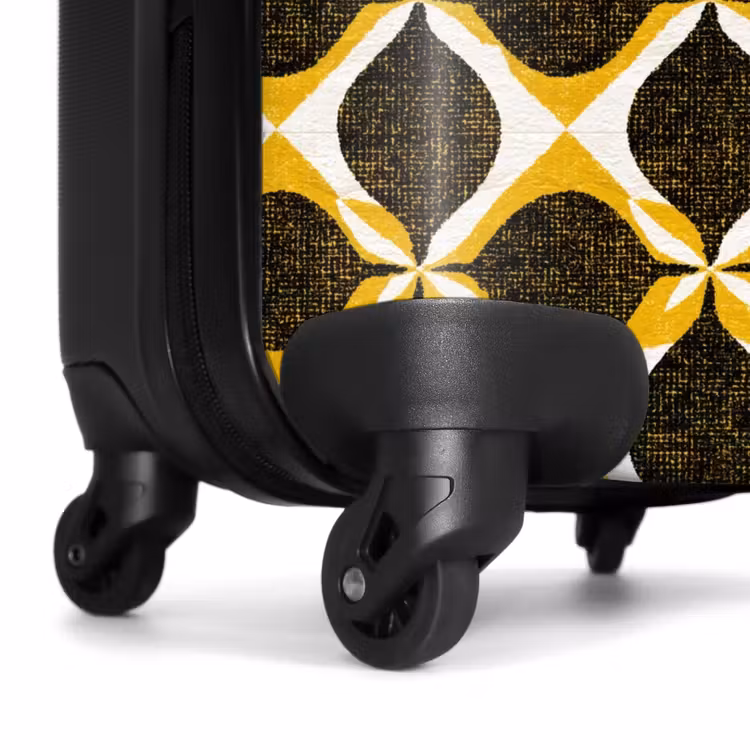 Suitcase - Yellow - Black - Geometric - Retro - Texture — 7