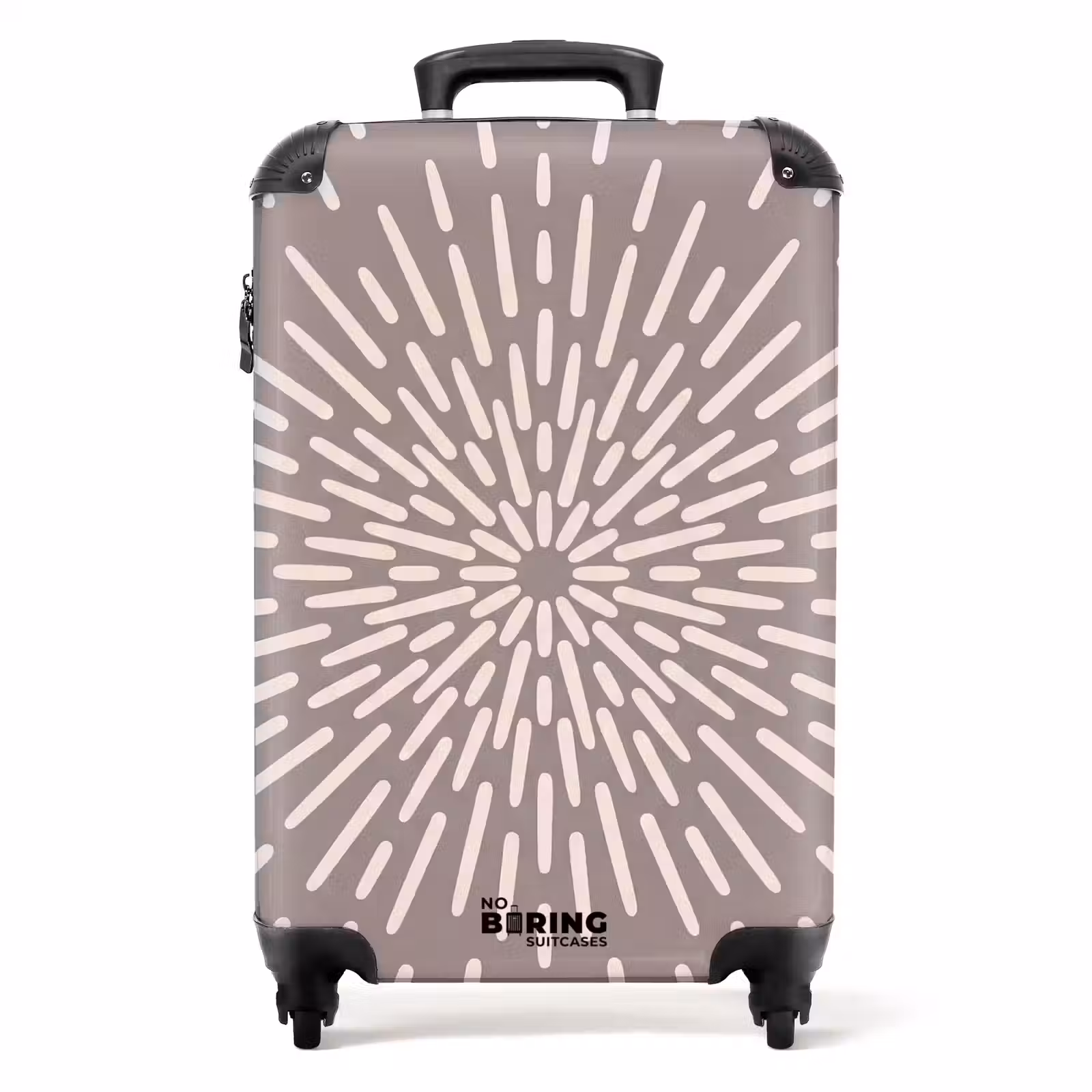 Suitcase - Pattern - Rays - Abstract - Modern - Gray — 1