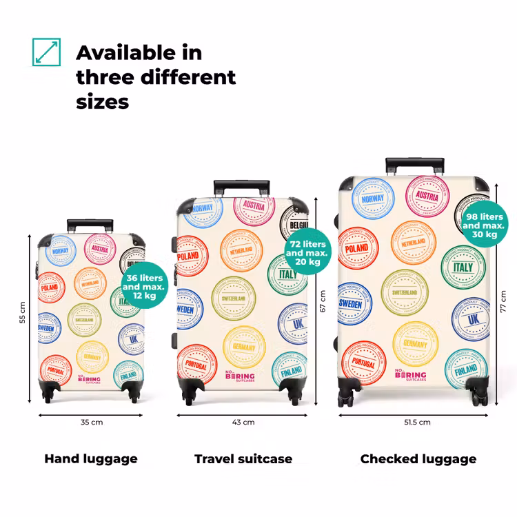 Suitcase - Countries - Circles - Colorful — 3