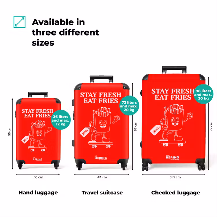 Suitcase - French Fries - Red - Skateboard — 3