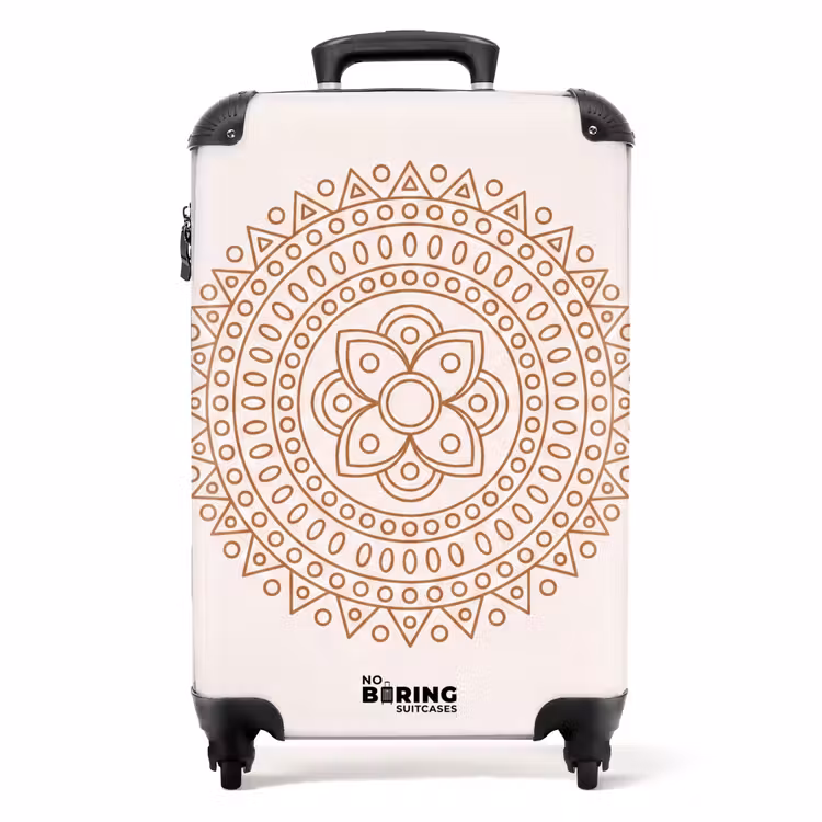 Suitcase - Mandala - Geometric - Abstract - Oriental - Brown — 1