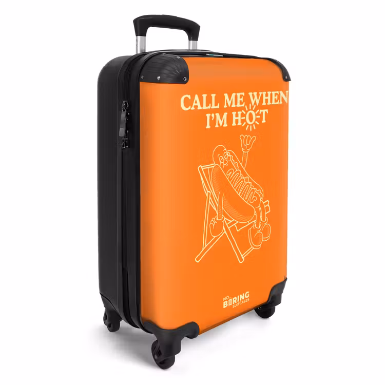 Suitcase - Orange - Hot Dog - Sun - White — 2